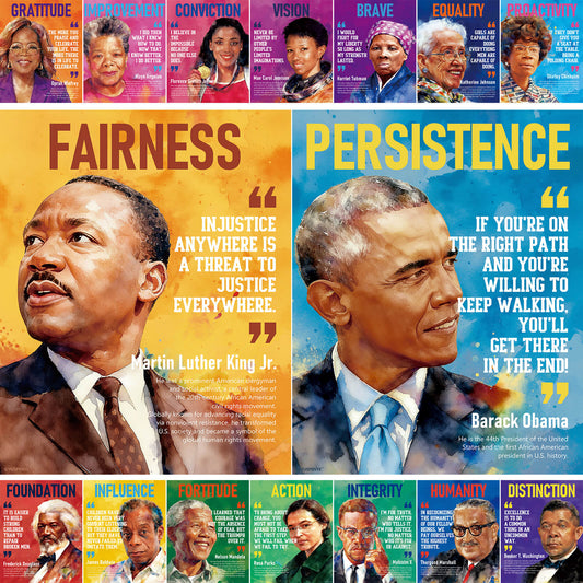 16pcs Black History Month Posters, 11x14in