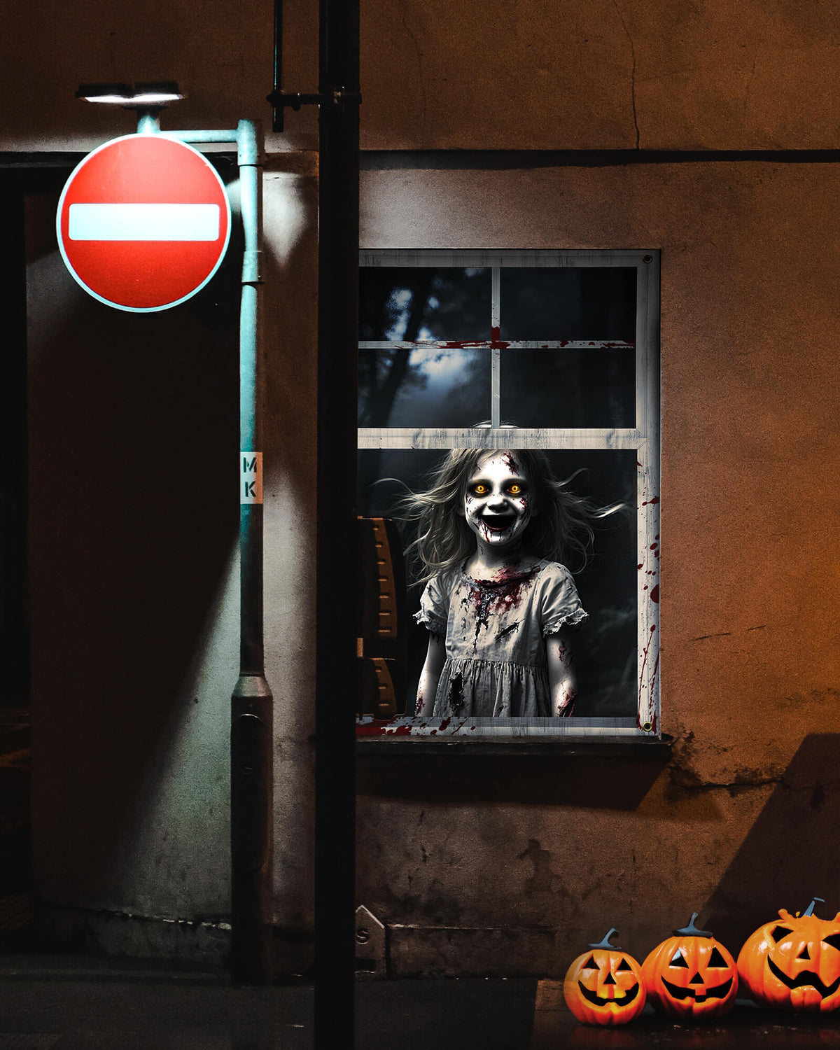 2 Pack of Halloween Window Cover, Kids