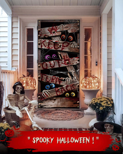 Halloween Door Cover, 35.4"x78", Keep Out