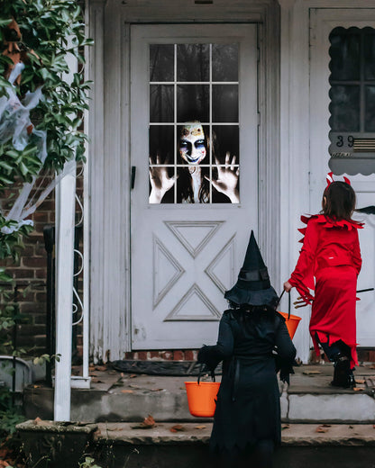 2 Pack of Halloween Window Cover, Female Ghost