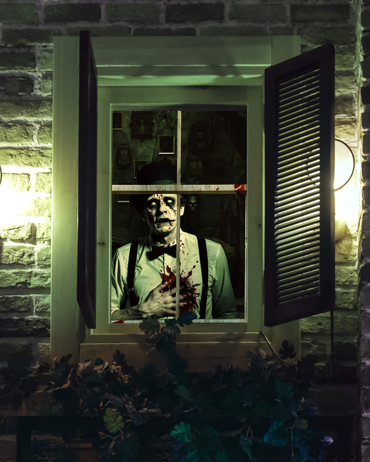 2 Pack of Halloween Window Cover, Newlyweds Ghost