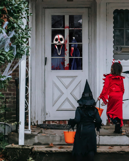 2 Pack of Halloween Window Cover, Sister Ghost