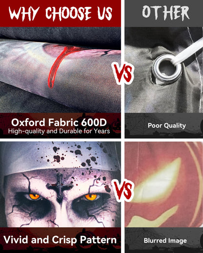 2 Pack of Halloween Window Cover, Sister Ghost