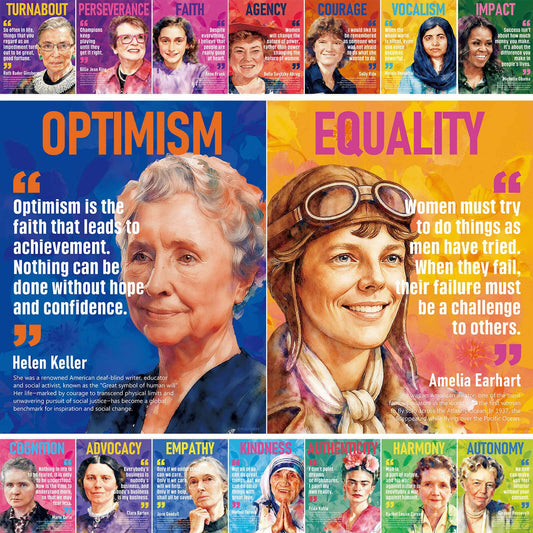 16pcs Women History Month Posters, 11x14in