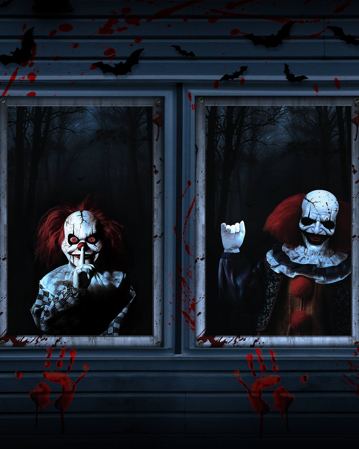 2 Pack of Halloween Window Cover, Joker without Frame