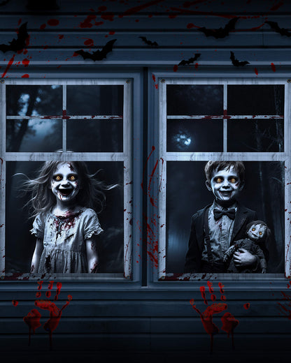 2 Pack of Halloween Window Cover, Kids