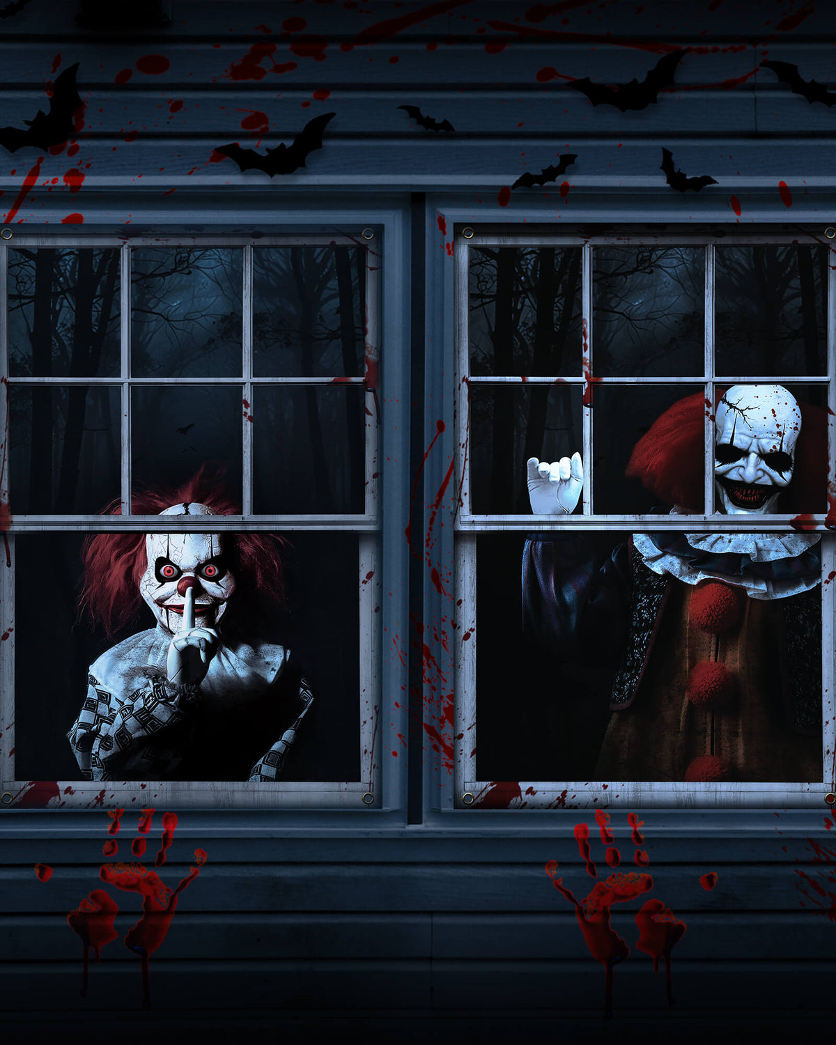 2 Pack of Halloween Window Cover, Joker