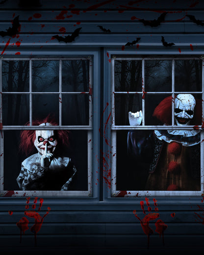 2 Pack of Halloween Window Cover, Joker